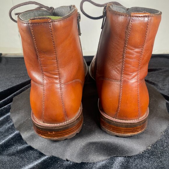 Vintage Steve Madden Men\'s 8.5 , Brown Leather Lace Up Boot with inside zippers main image 11